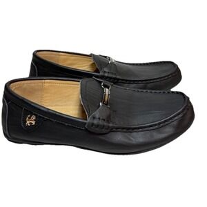 Go Tour Men's Casual Leather Fashion Slip on Loafers‎ Shoes Black 11 M